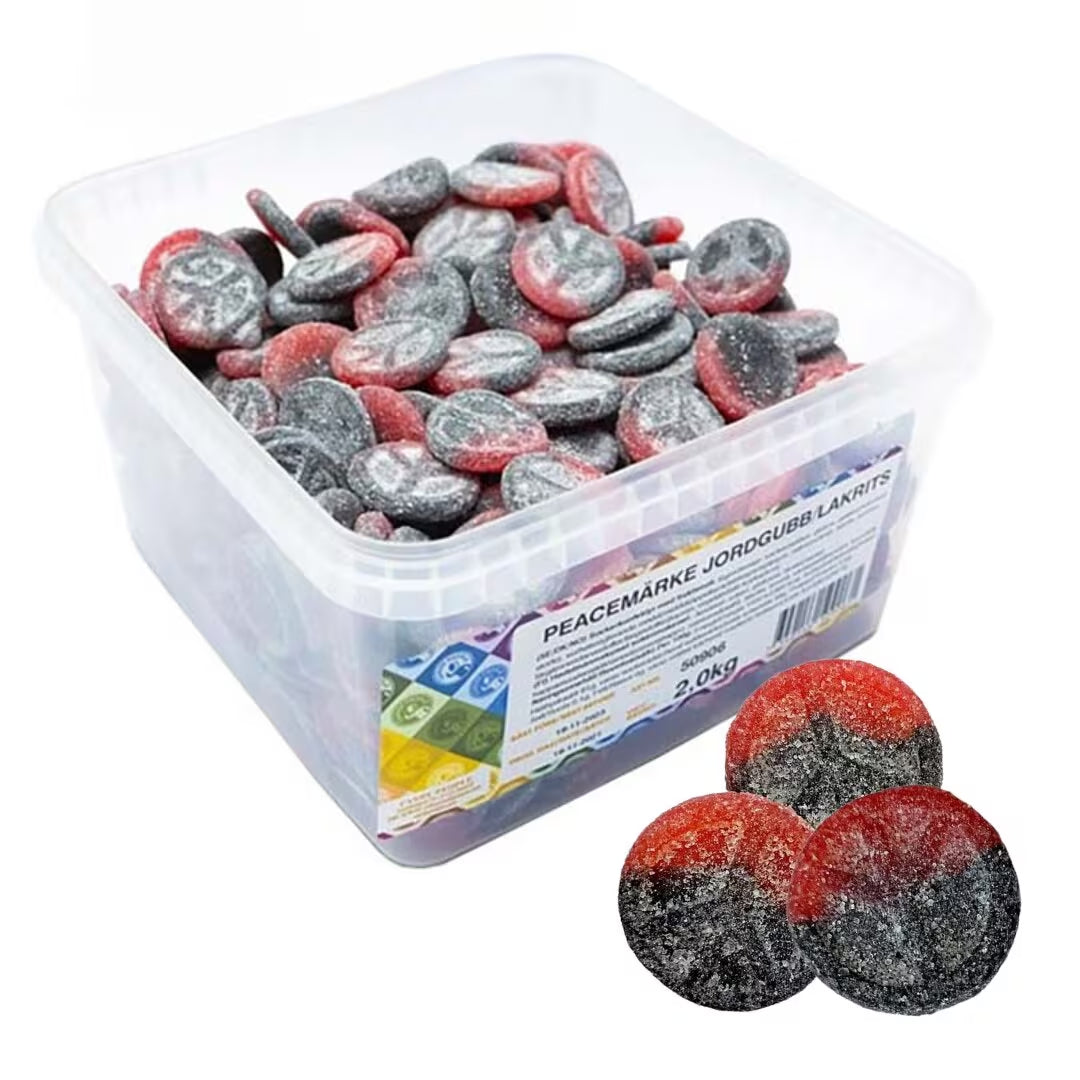 Peace Symbol Strawberry/Licorice