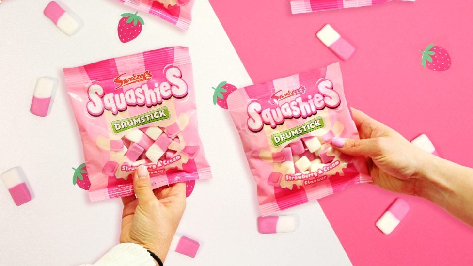 Squashies Strawberry & Cream 12x140g